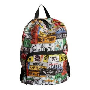 Hard Rock Cafe Colorful City Print Backpack